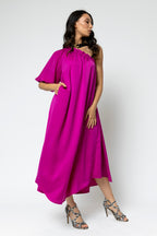 Magenta One Shoulder Dress - Sale