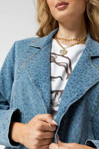 Light Chambray Animal Trench Coat