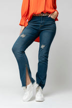 Mid Denim Split Jeans