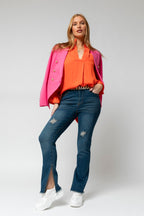 Mid Denim Split Jeans