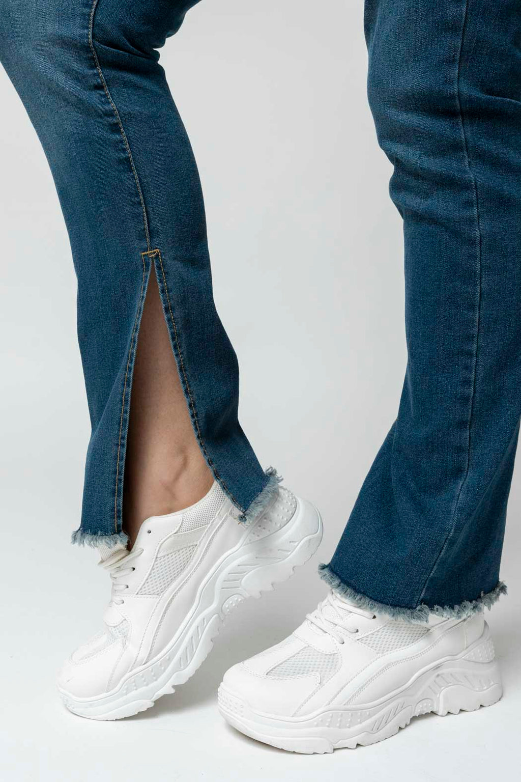 Mid Denim Split Jeans