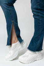 Mid Denim Split Jeans