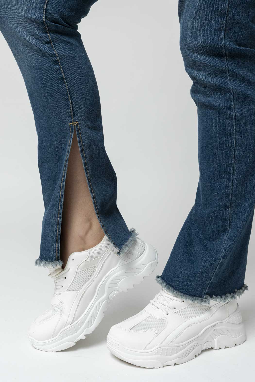 Mid Denim Split Jeans