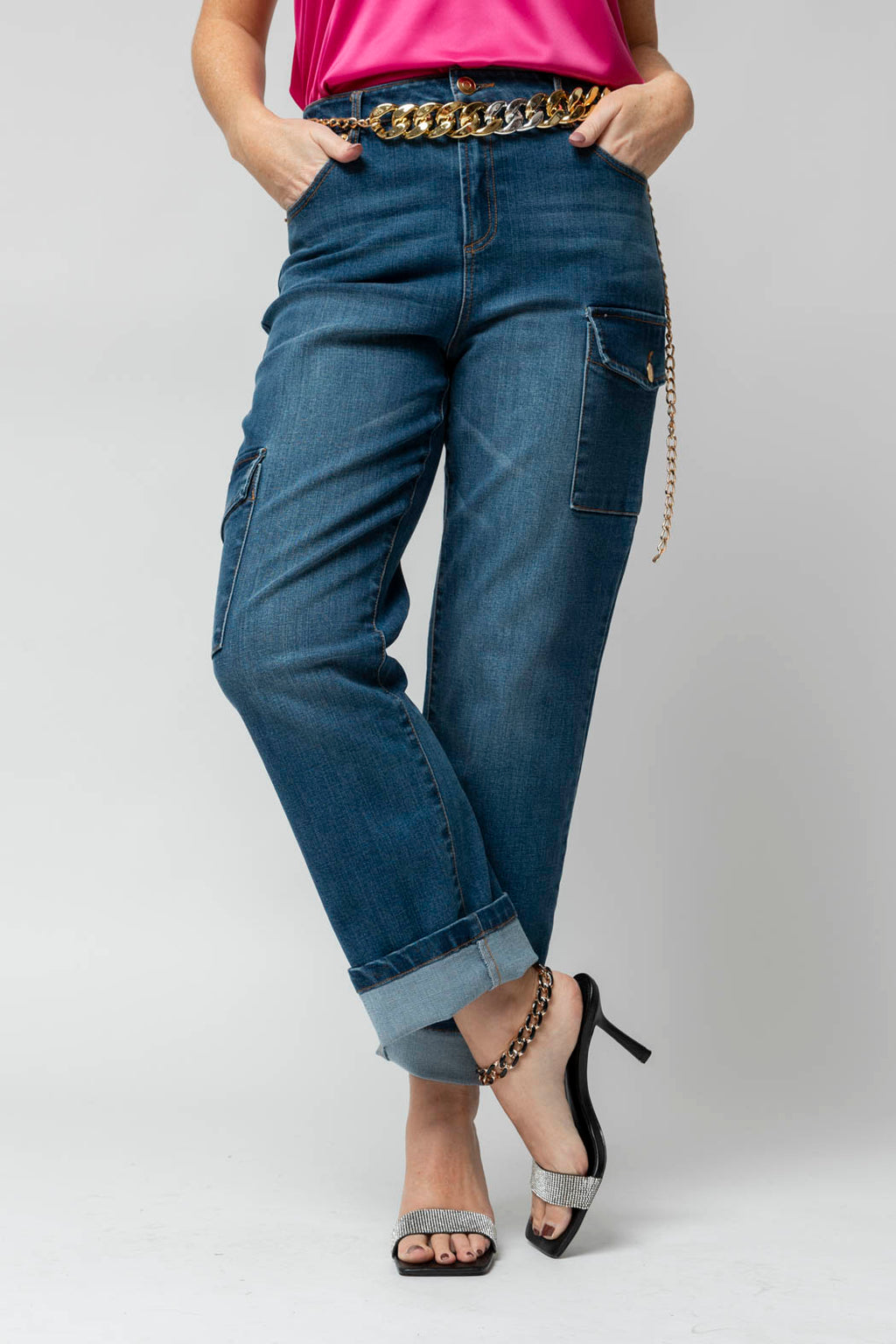 Dark Denim Cargo Jean