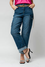 Dark Denim Cargo Jean