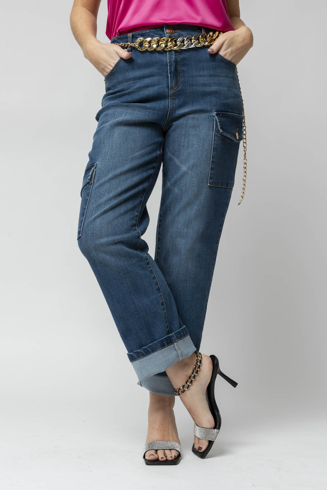 Dark Denim Cargo Jean