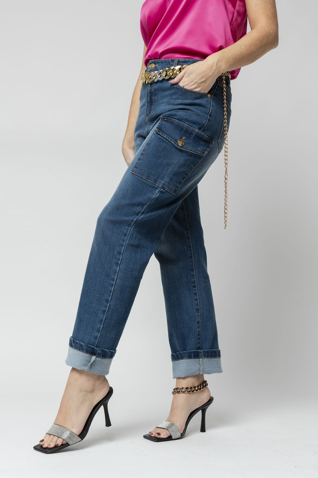 Dark Denim Cargo Jean