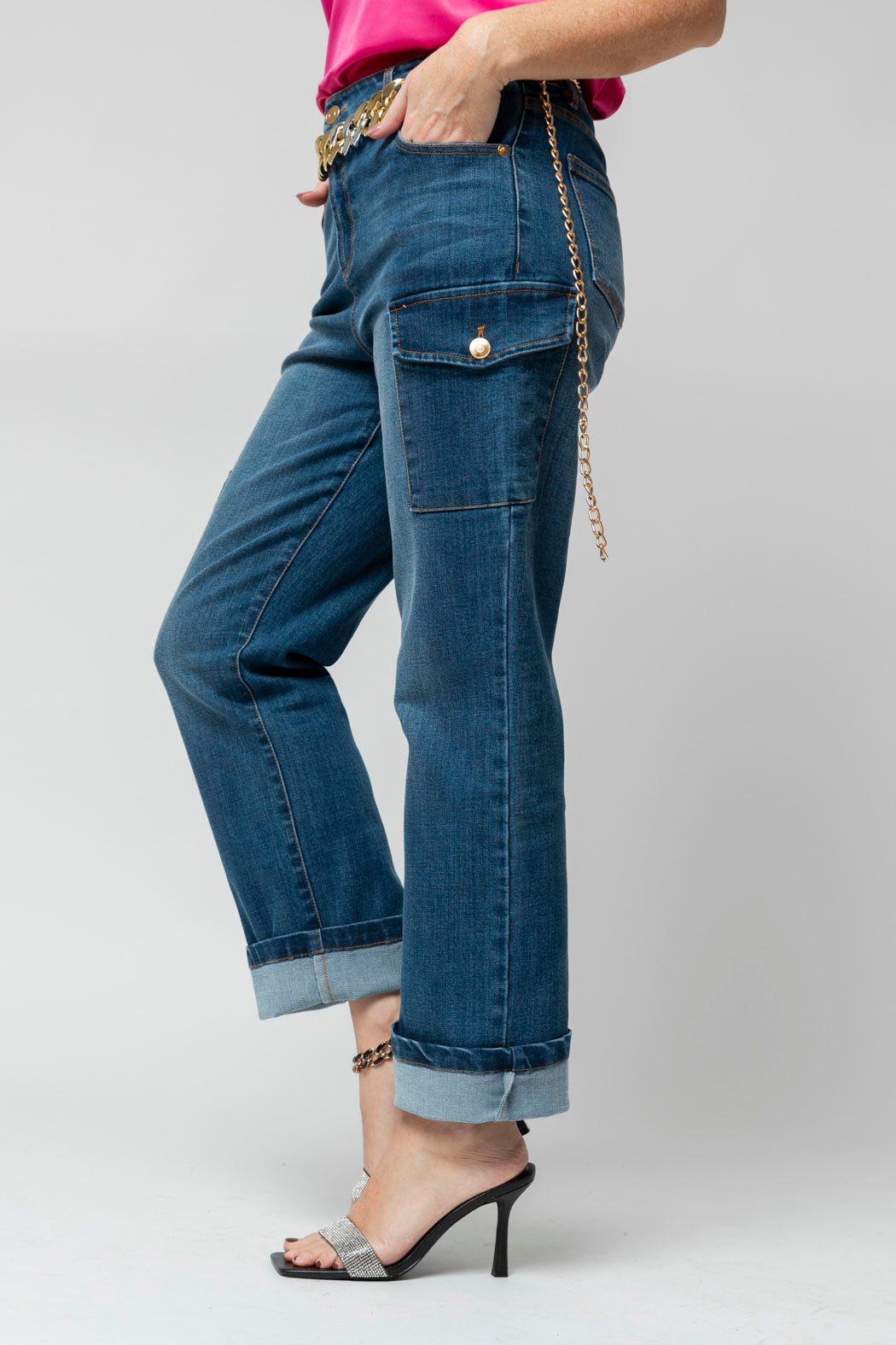 Dark Denim Cargo Jean