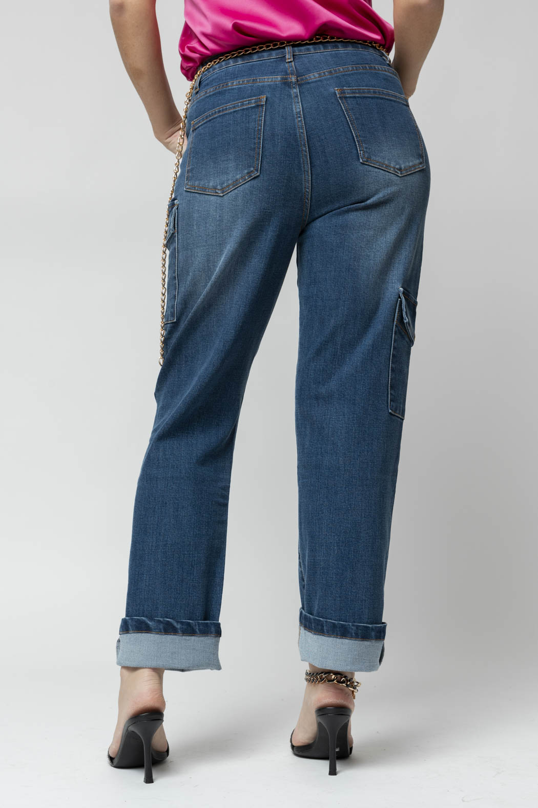 Dark Denim Cargo Jean