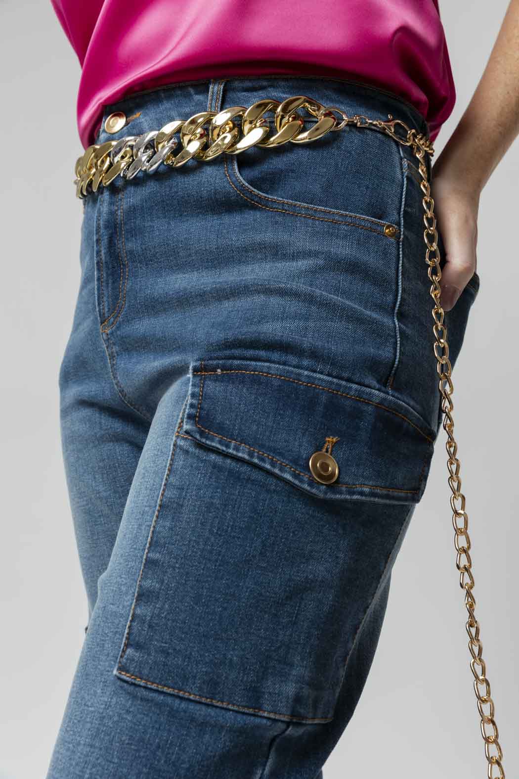 Dark Denim Cargo Jean