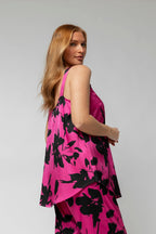 Pink / Black Wide Strap Cami