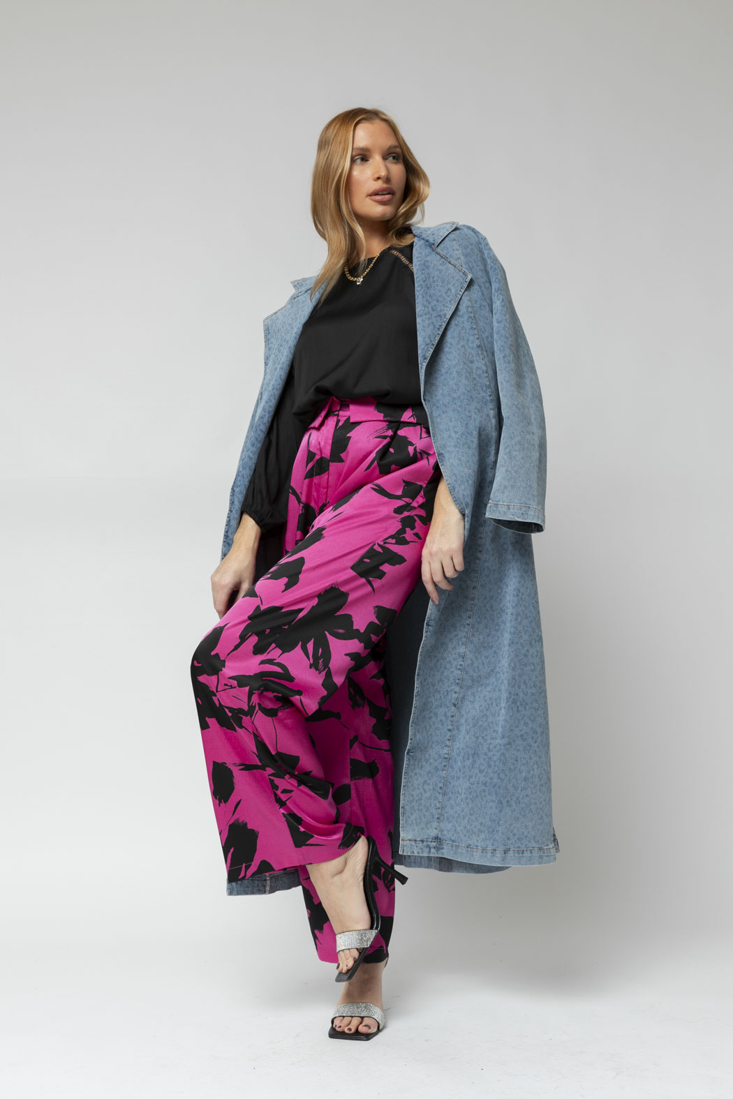 Pink / Black Paperbag Pant