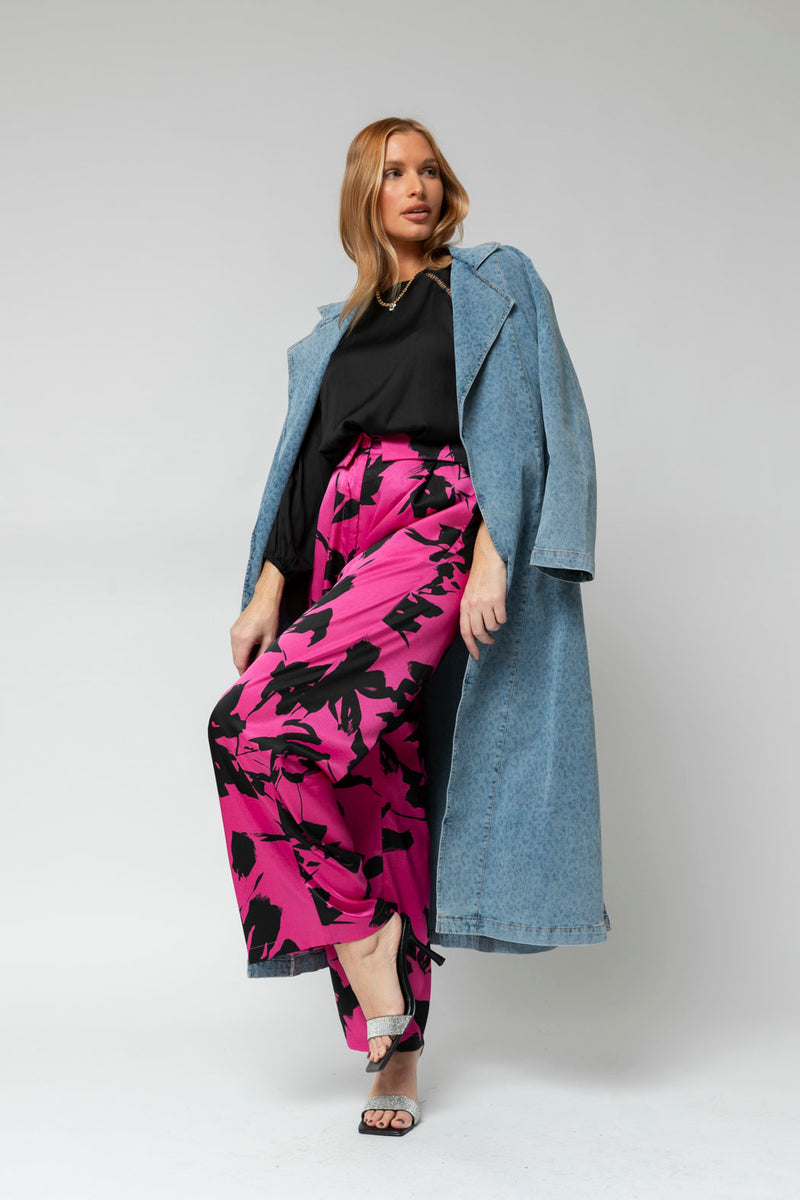 Pink / Black Paperbag Pant