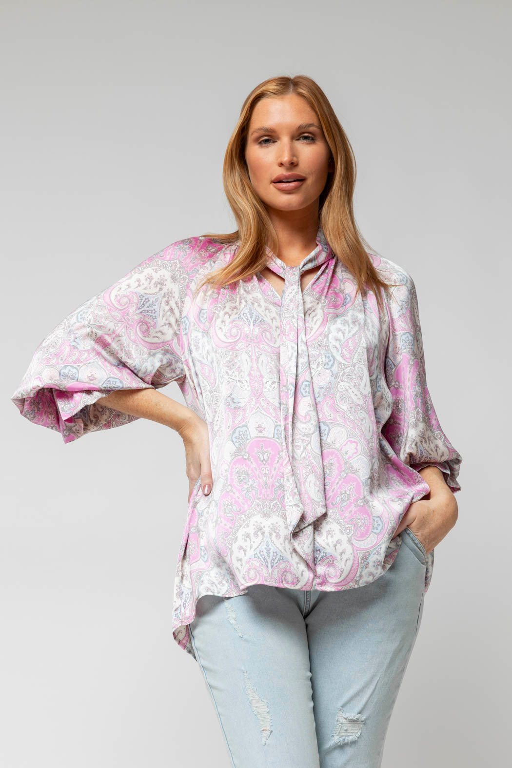 Pink Paisley Victoria Blouse