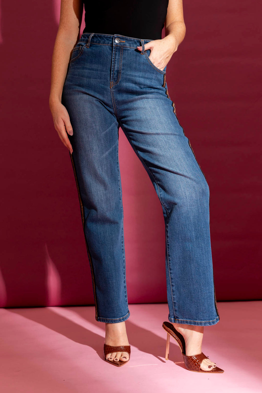 Dark Denim Side Detail Jean