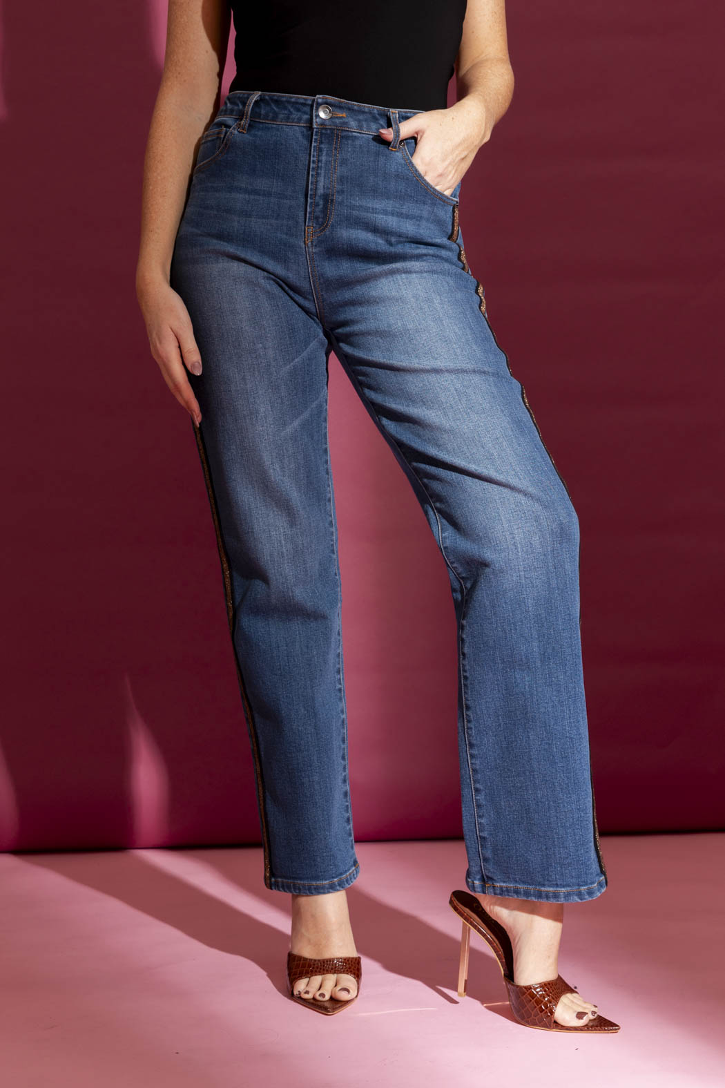 Dark Denim Side Detail Jean