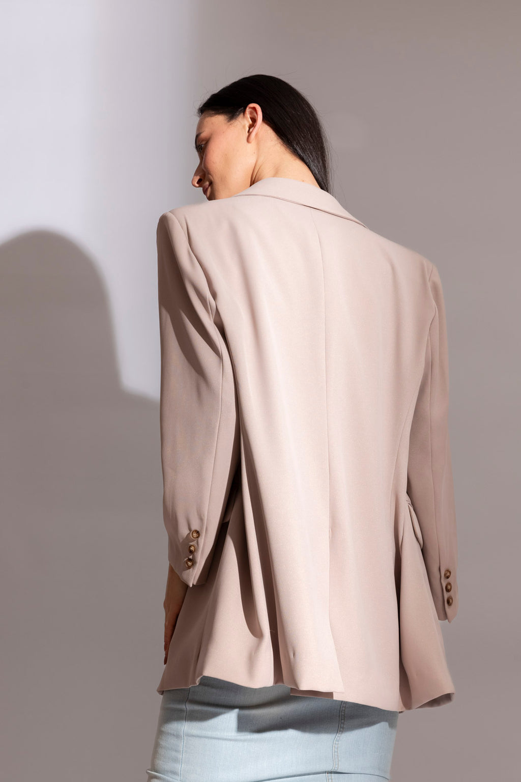 Putty Shimmer Oversized Blazer