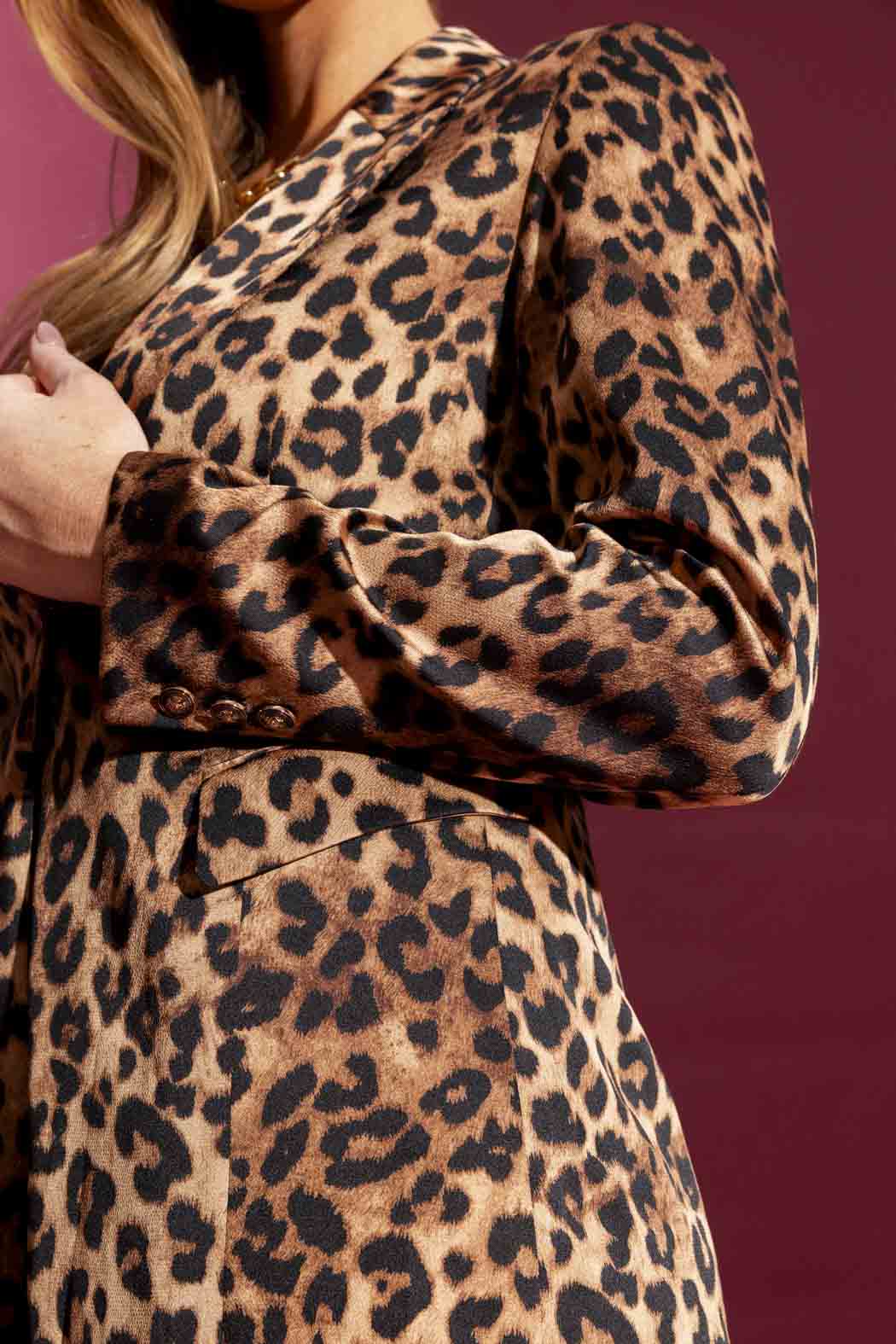 Tan Animal Summer Blazer