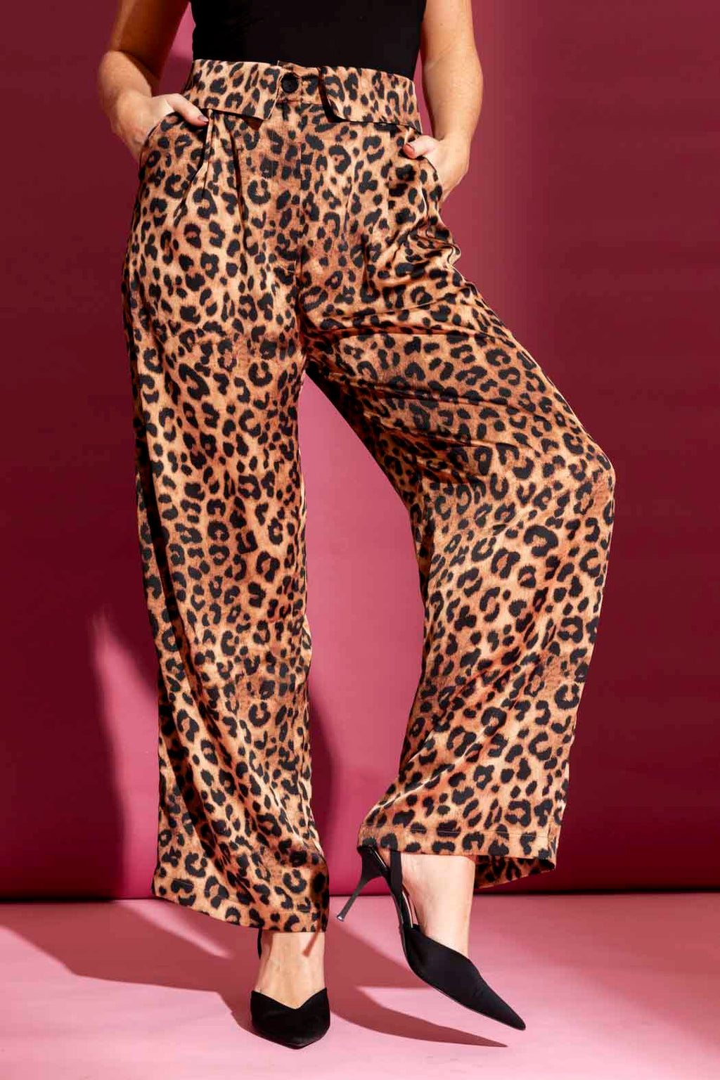 Tan Animal Paperbag Pant