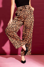 Tan Animal Paperbag Pant