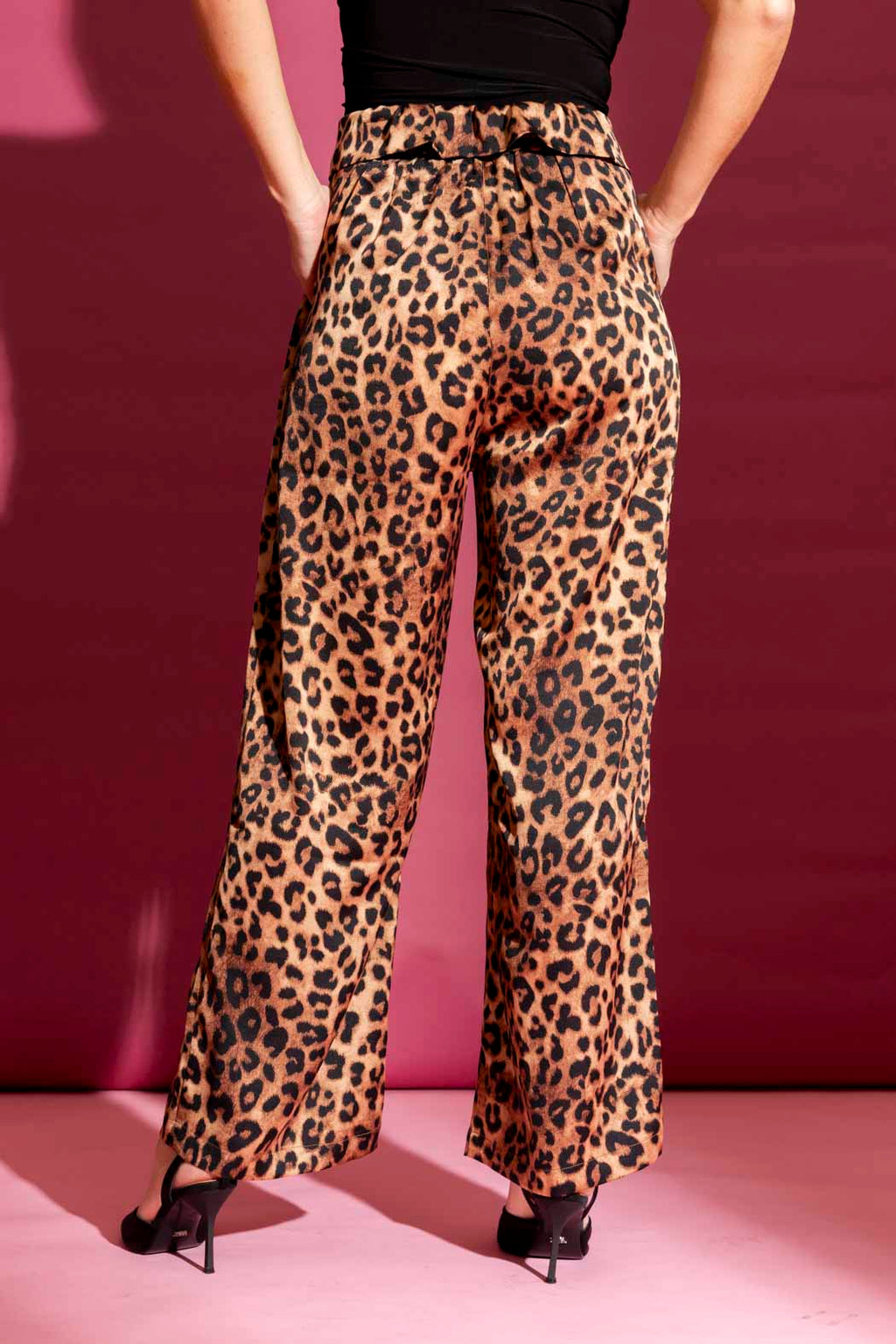 Tan Animal Paperbag Pant