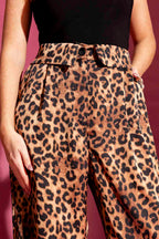 Tan Animal Paperbag Pant