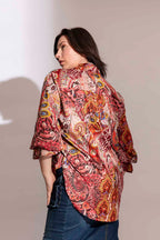 Red Floral Femme Blogger Shirt