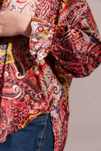 Red Floral Femme Blogger Shirt