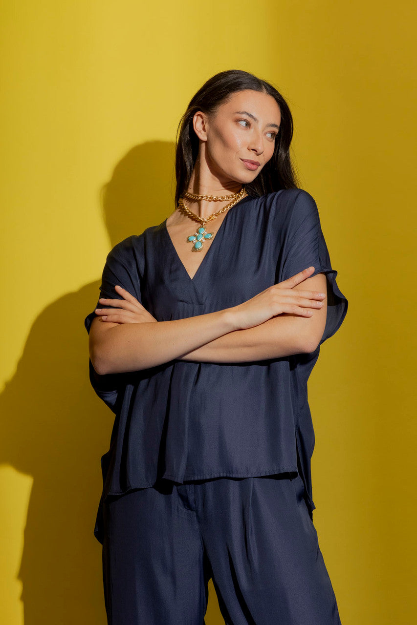 Navy Bondi Top