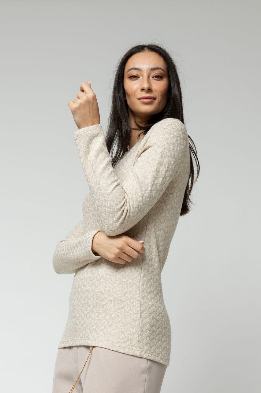 Ivory Sparkle Crew Top
