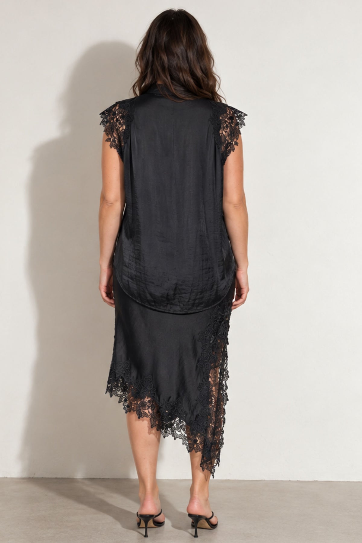 Black Glow Madrid Bias Skirt