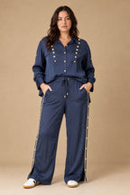 Navy Glow Military Shirt