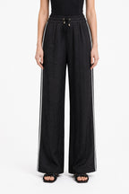 Black Glow Pintuck Drawstring Pant