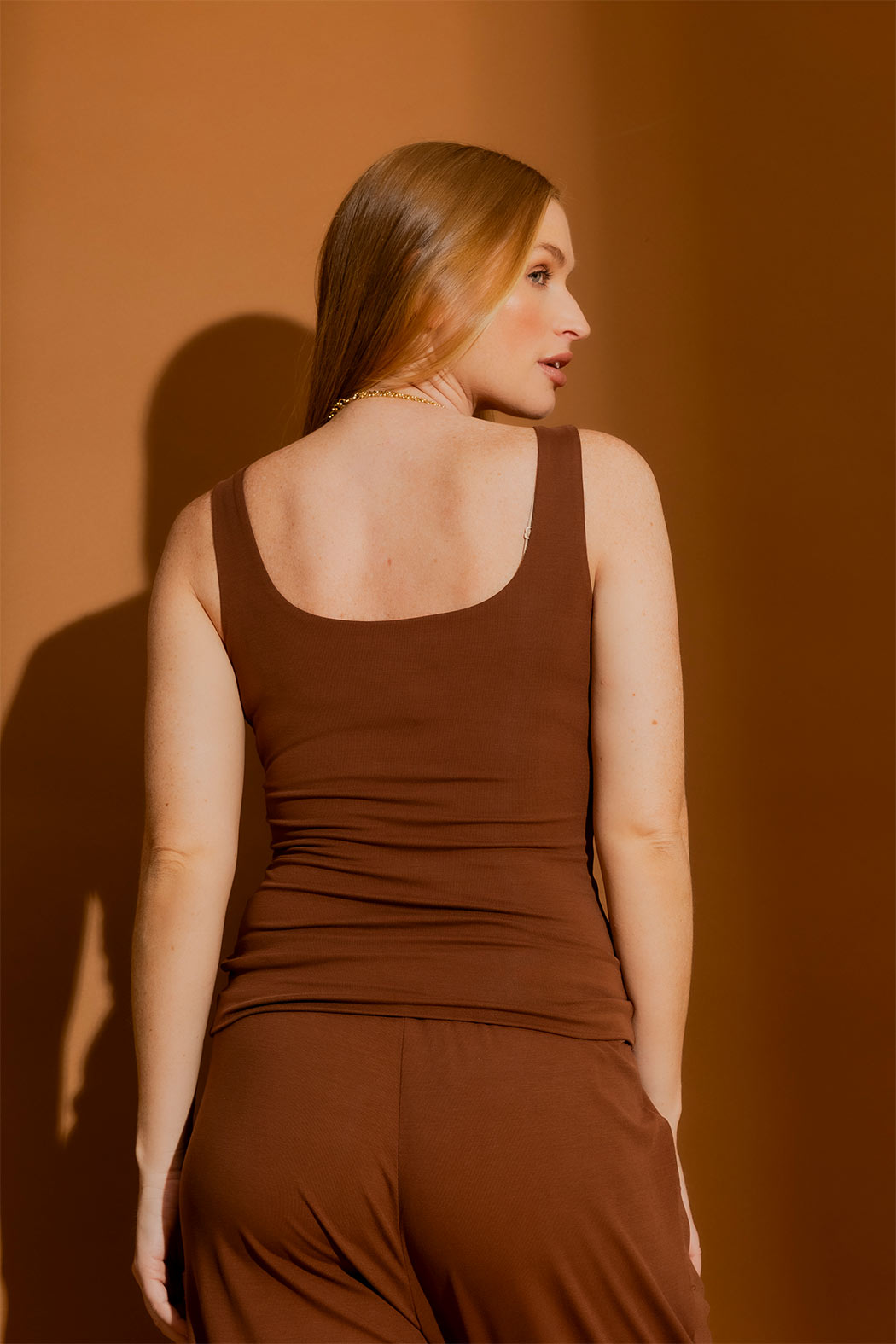 Rich Brown Tencel Body Cami Brown