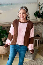 Brown/Pink Bold Stripe Knit Brown/Pink