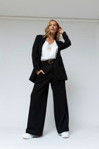 Black Cleo Twill Blazer - Sale