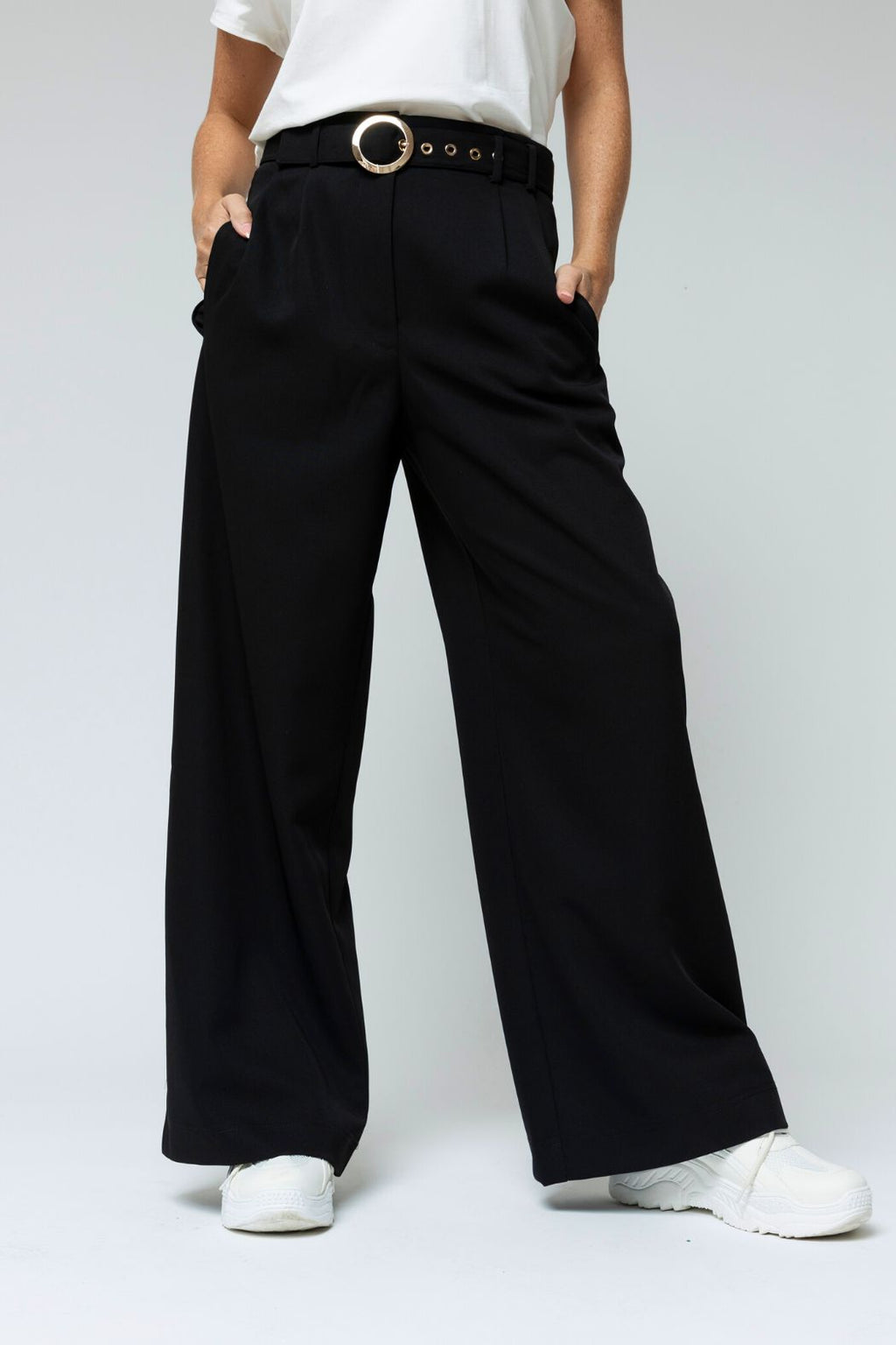 Black Cleo Belt Pant