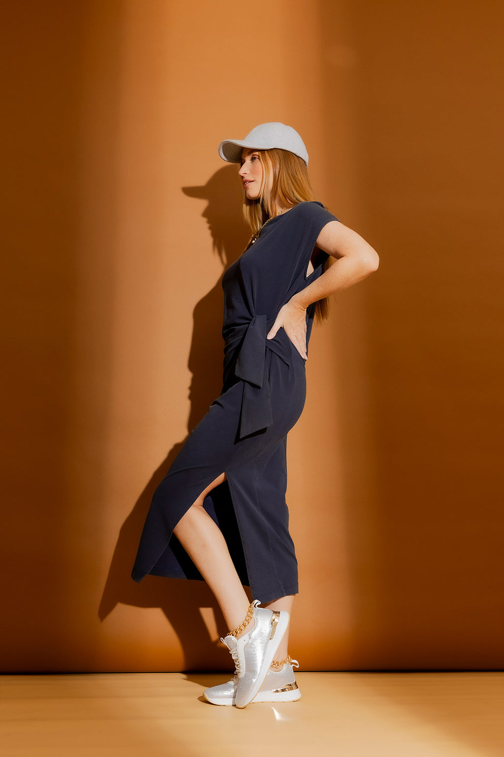 Navy Washed Harlow Dress