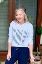 White Lines Long Sleeve T-Shirt