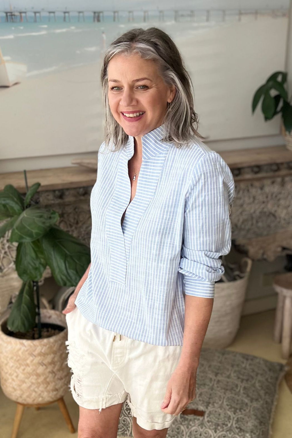 White Cotton Milan Blogger Shirt
