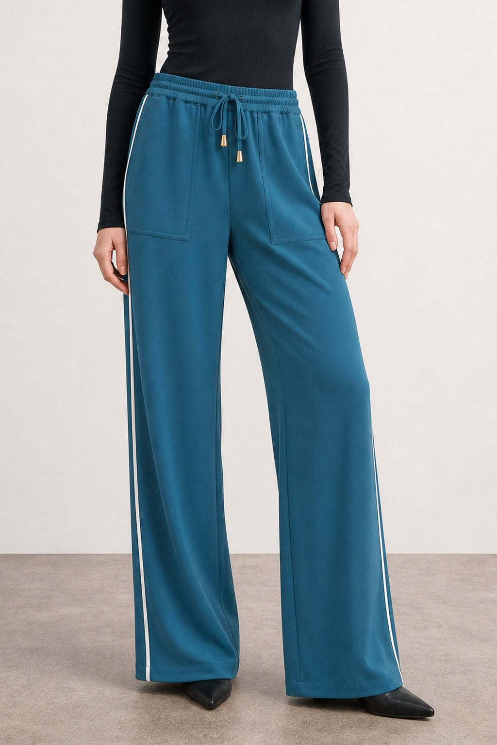 Teal Euro Sport Drawstring Pant