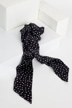 Black Polka Dot Scrunchie