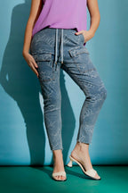 Mid Denim Floral Cargo Jean