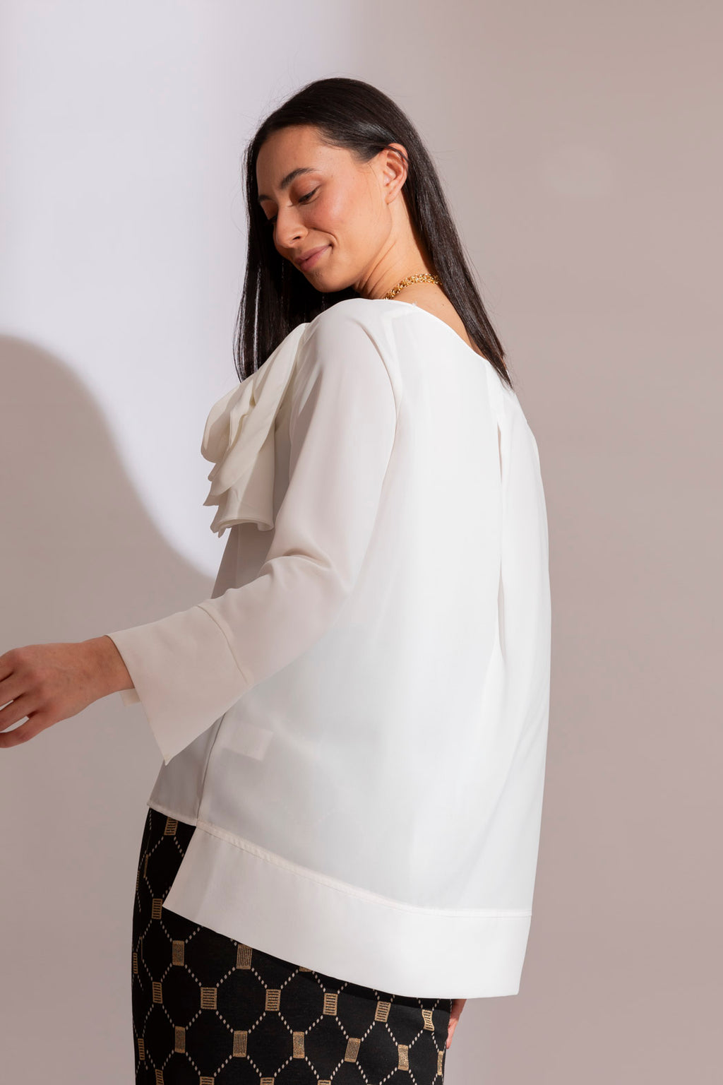 Ivory Rosette Blouse