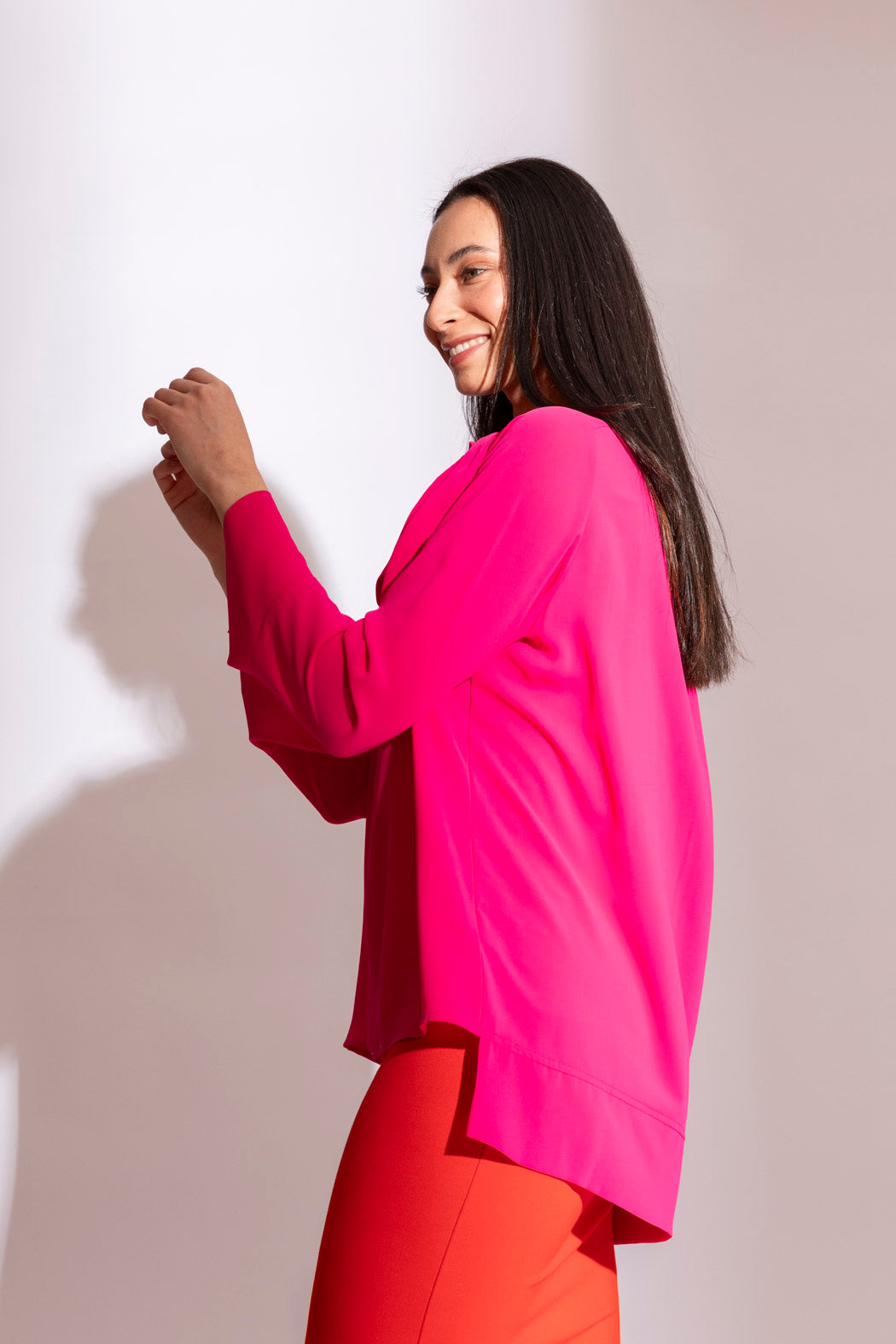 Pink Rosette Blouse