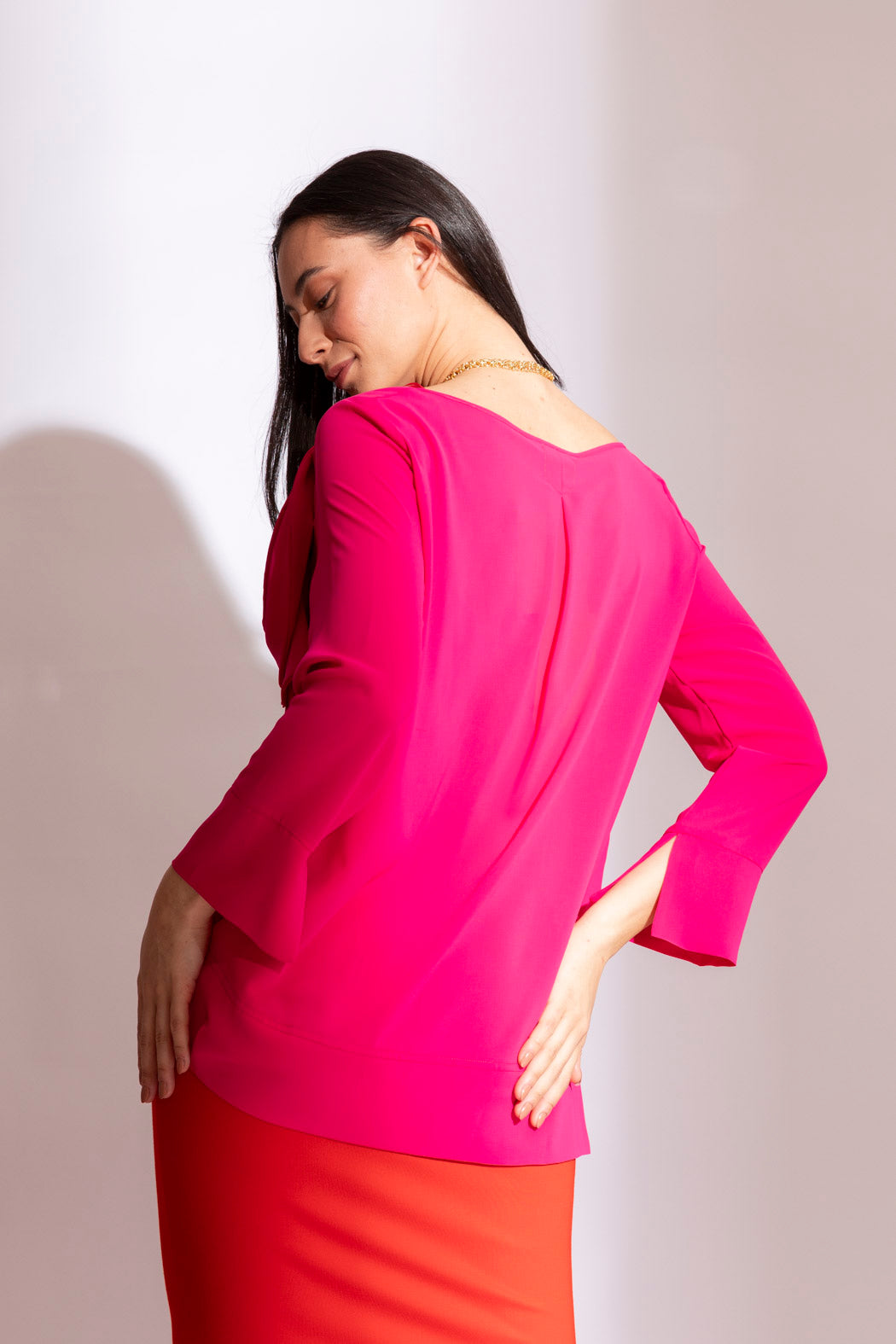 Pink Rosette Blouse
