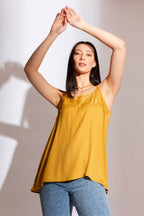 Mustard Lace Dobby Cami