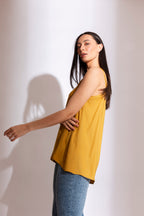 Mustard Lace Dobby Cami