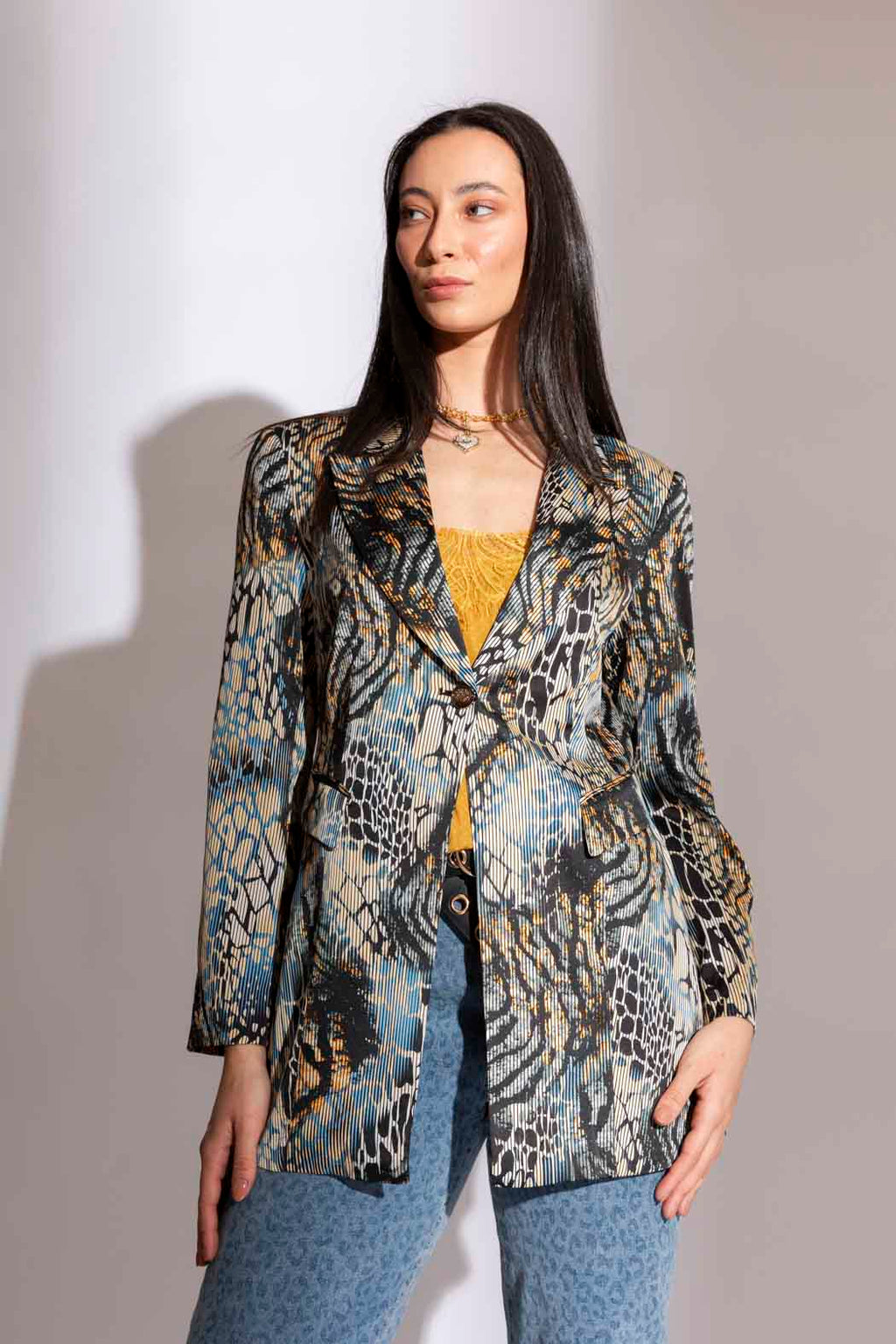 Blue Stripe Summer Blazer