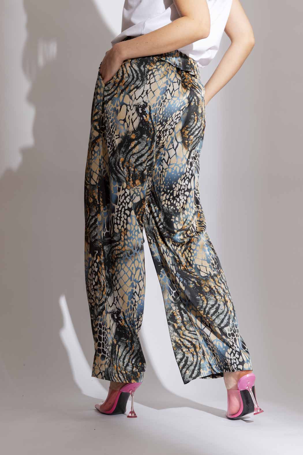 Blue Stripe Paperbag Pant